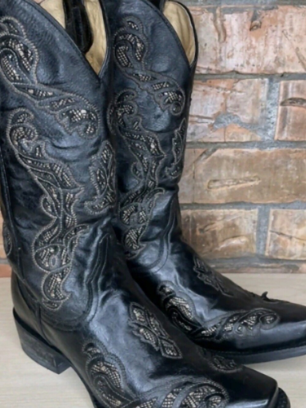 RARE Old Gringo Yippee Ki Yay Black Embroidered Leather Cowboy Boots! 🤠🖤